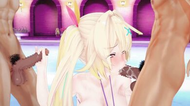 Hentai Pick Up Men at Night Pool: The Erotic Adventures of Hskw