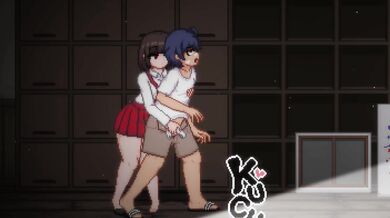Sneaking into the girls locker room after school for some naughty fun!