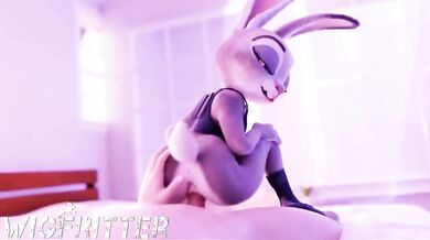 Straight Porn in a Public Place - Officer Judy Hopps Gets Her Ass Pounded in the Parking Garage