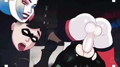 Sexy Harley seductively smashes her pussy on Robins ass in hardcore anal action!