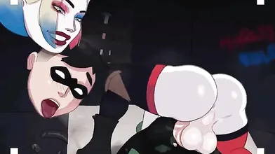 Sexy Harley seductively smashes her pussy on Robins ass in hardcore anal action!