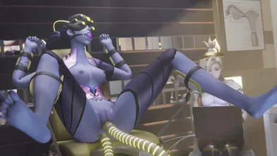The Seductive Sex Robot: Bound and Tortured by Widowmaker in Ultra HD 4K Resolution
