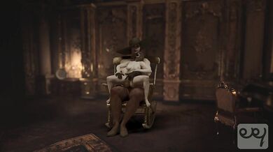 Moments of Ecstasy with Dimitrescus Fingers in Bellas Hairy Pussy