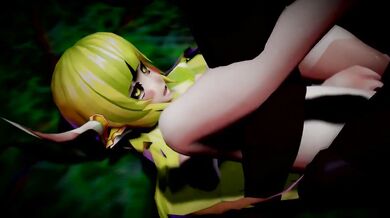 In the Woods, Rena is Humping Trees and Fucking Animals in Her Sexy Lingerie