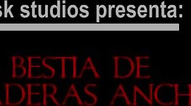 Sexy lady with ample hips is fucked in all holes by huge animal from Bloody Tusk Studios