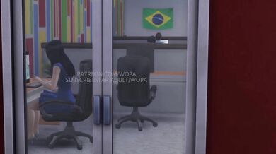 Young busty secretary craves for a promotion, so she decides to give her boss a blow job in his office