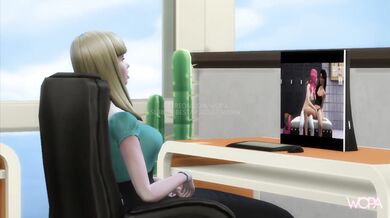 Young busty secretary craves for a promotion, so she decides to give her boss a blow job in his office