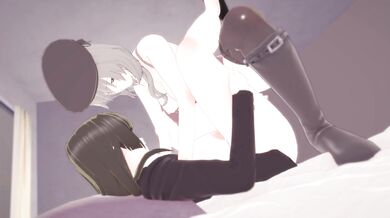 Nishizumi and Shihos Steamy Clothing-Less Encounter with X and Chiyo - Part 1