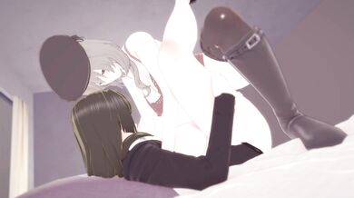 Nishizumi and Shihos Steamy Clothing-Less Encounter with X and Chiyo - Part 1