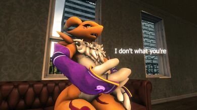 Renamon is on her period, so she has to put on a tampon before she can fuck that ass
