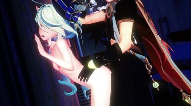 Aether Fucks Furina Against The Wall In A Hentai Video