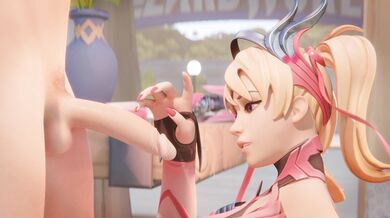 Deepthroat Blowjob with Mercy, the Sexy Pink Seductress in 4K Resolution