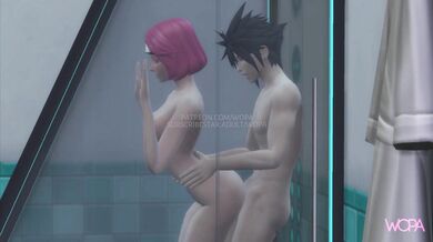 Narutos Secret Obsession - Spying on Sakura Having Sex with Sasuke from Behind, While His Wife Watches and Gets Fucked in the Front