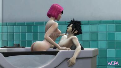Narutos Secret Obsession - Spying on Sakura Having Sex with Sasuke from Behind, While His Wife Watches and Gets Fucked in the Front