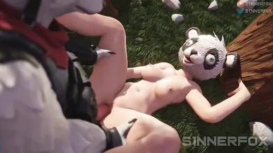 Polar Patrol Officer Fucks a Panda Team Leader with Her Sled-Dildo