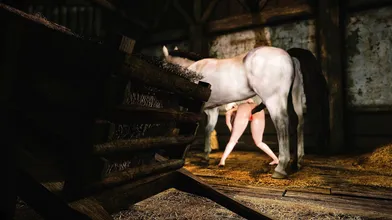 One Horses Service to Two Ladies: A High Quality 4K Porn Video
