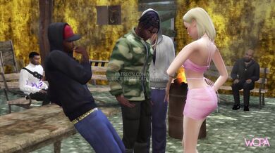 Lean, Rich Blonde Seeks Fun in the Favelas with Beggars: A Hentai Porn Trailer