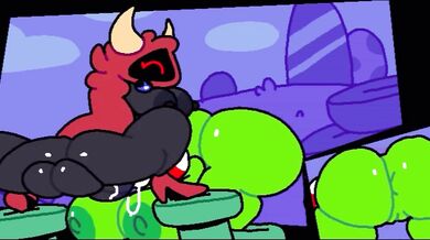 Bismuths face gets fucked by a piranha plant in a hot and steamy porn scene!
