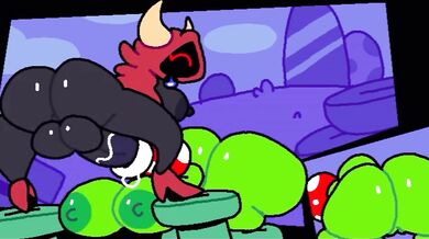 Bismuths face gets fucked by a piranha plant in a hot and steamy porn scene!