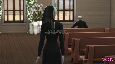 A young and innocent nun spies on her priest while he masturbates, then goes on to suck his cock with great desire