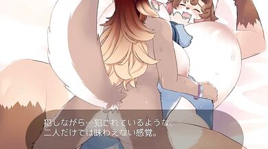 Two Beasts or Not to Beast!? Threesome (Madoka route) (Uncensored - JP)