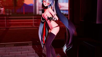 Miku Dared to Strip in Public - Apple Pie