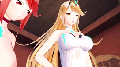 Tonight with the Armor Goddesses Aegis and Nia - A Hentai Adventure