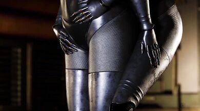 Twin sisters share a passionate kiss in the atomic heart