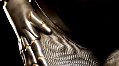 Twin sisters share a passionate kiss in the atomic heart