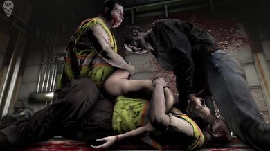 Zombie Apocalypse: Claire Gets Double Penetrated by a Gang of Undead Monsters [HVLsmf]