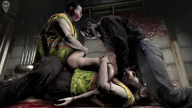 Zombie Apocalypse: Claire Gets Double Penetrated by a Gang of Undead Monsters [HVLsmf]