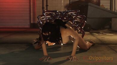 The alien monster pounded into Laras tight hole until she screamed with pleasure and her body trembled uncontrollably