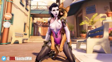 Widowmaker x Dog [[EvilToastedMV]] - The forbidden pleasure of a young woman with her loyal canine companion