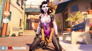 Widowmaker x Dog [[EvilToastedMV]] - The forbidden pleasure of a young woman with her loyal canine companion