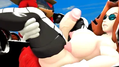 Painfully hard thrusts of the Knuckle Demon in a tight Eggman cunt
