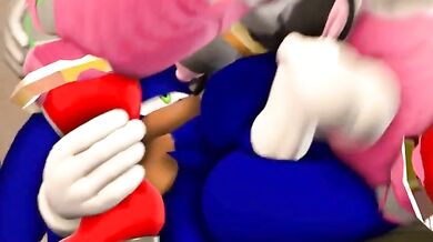 Sonic Gets Dominated by his Mommy and Dirty Metal Aunt Amy!