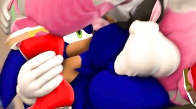 Sonic Gets Dominated by his Mommy and Dirty Metal Aunt Amy!