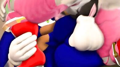Sonic Gets Dominated by his Mommy and Dirty Metal Aunt Amy!