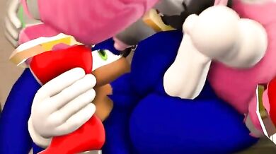 Sonic Gets Dominated by his Mommy and Dirty Metal Aunt Amy!