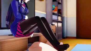 Bazett and her sock fetish - a Komi-San experience