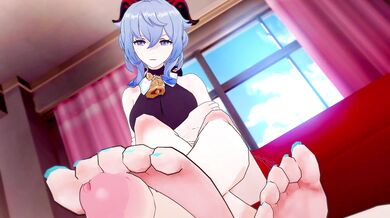 Majestic Swordswoman Meets Raging Beast: Bazett and Ganyus Passionate Encounter