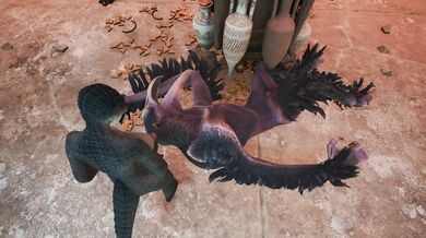 Mighty Crocodilian Futa Cumming on Majestic Bird of Massive Proportions