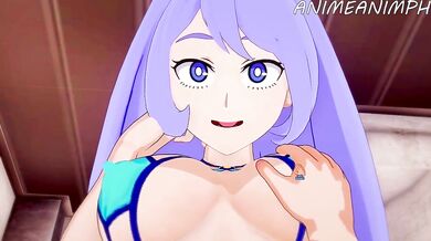 The hot hero of My Hero Academia, Deku, fucks the sexy Nejire in this epic hentai PORN video