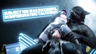 Werewolf Cumshot Impregnation: A Hentai Porn Parody of Tali and Rekin3D