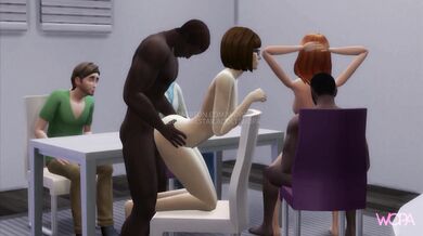 Betrayed Men in Cartoon Form See Women Pleasure Themselves while Animated Canine Helps