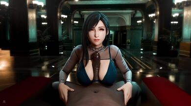 Tifa shows how shes a master of the titty fuck (Black) [Pewposterous]
