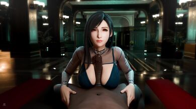 Tifa shows how shes a master of the titty fuck (Black) [Pewposterous]