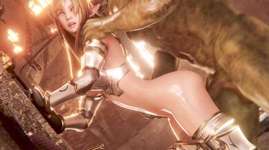 Sir Elfslayer, the knight with the biggest sword, gets used by a horny orc in an intense love-making session