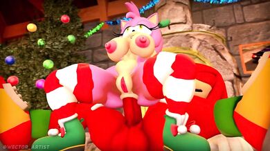 Sonic the Hedgehogs Christmas Nightmare with Amy Rose and Knuckles the Echidna