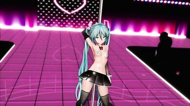 Sultry Miku strips and twirls on the pole, leaving you breathless with every spin and thrust!